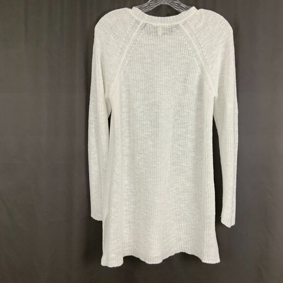 Eileen Fisher White Crew Neck Tunic Sweater Organic Linen Blend Long Sleeve Sz S - Picture 8 of 16